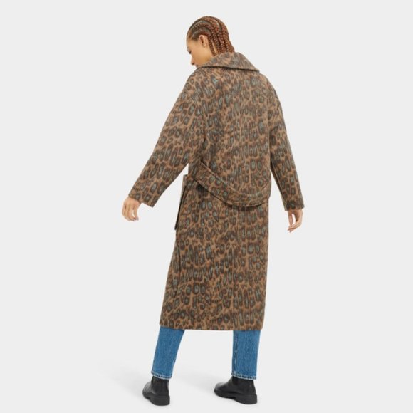 UGG HATTIE Long Oversized Coat Novelty M - Picture 9 of 10